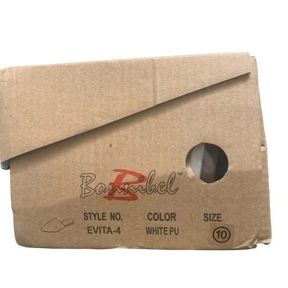 NWT BONNIBEL WHITE EVITA-4 SLIP ON POINTY TOE FLATS 10 - Picture 5 of 11